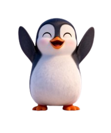Pegno penguin celebrating